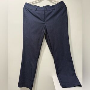 Lane Bryant The Allie Pants Dark Navy Blue Pinstripe Size 18S Unlined w/Pockets